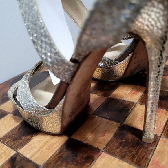 Jimmy Choo  glitter criss cross heels - Picture 8 of 8